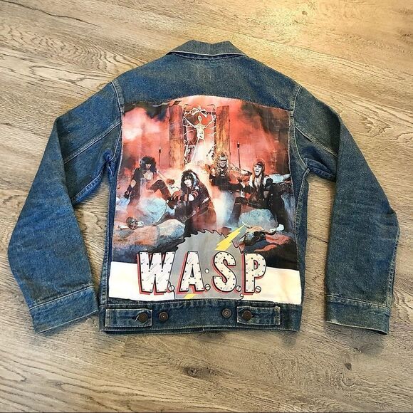 𝅺VTG 1980 Gap Pioneer Denim Jacket Wasp The Last Command Embroider Men’s Medium - Picture 1 of 9